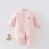 Mameleco Acolchado para Bebé 40g Otoño/Invierno Body Acolchado para Bebé Ropa de Algodón para Bebé Algodón Delgado Traje de Gateo de Dos Piezas
