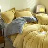 Conjunto de quatro peças de leite veludo espesso de inverno, conjunto de três peças de flanela, lençol e capa de edredom, antiestático para dormir nu, impressão e tingimento reativos