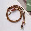 Cinturón de cordón de cuero perlado para la cintura, cinturón simple de alta gama para mujer, adecuado para vestidos de verano, decoración para ceñir la cintura, accesorio de cintura versátil