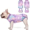 Traje de recuperación para perros, traje quirúrgico, mono suave de esterilización para mascotas, previene que las mascotas se laman y rasquen las heridas, camiseta de recuperación