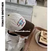 Bagel de CaféCombinação Perfeita! Boné de Beisebol Color Block com Letras Azuis para Crianças Que Pode Ser Usado em Todas as Estações