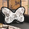 Almofada Borboleta Rio Sena Retrô Francês Chenille Floral Almofada de Encosto para Sofá de Sala Almofada de Cabeceira de Quarto