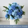 Pabellón Floral Azul para Salón del Automóvil Soporte de Flores para Pasillo Columna Bola de Flores Evento de Boda Flor de Seda Arreglo Floral Accesorios para Lugar