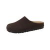Chinelos Birkenth Vintage com Superfície Fosca Fáceis de Calçar Femininos Primavera e Outono Novos Versáteis Casuais Meio Chinelos Fechados para 2025