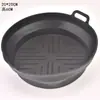 Forma de Silicone para Assar de Grau Alimentício Air Fryer Doméstica Forma de Silicone para Assar de Grau Alimentício Forma de Silicone Dobrável para Assar