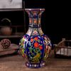 Esmalte Luminoso Seis Lados Garrafa Jingdezhen Estilo Chinês Vaso Cerâmico Casa Sala de Estar Artesanato em Porcelana Ornamentos