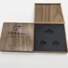 Empaque de Terminal Caja de Madera Almacenamiento Soporte Interior Impresión de Logo Música para Coche Tapa abatible Caja de Empaque USB Digital