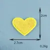 Parche Bordado de Estrella de Cinco Puntas y Corazón en Colores Macaron, Parche Autoadhesivo DIY, Pegatina de Tela para Ropa, Bolsos y Diarios, Lindo