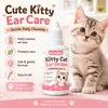 Gotas limpiadoras para oídos KineShineX para gatos, una solución linda y especializada para el cuidado del canal auditivo de los gatos, suaviza el cerumen y refresca los oídos