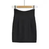 Cl2618-26 Primavera Retro Sexy Cintura Alta Versátil Ajustado Color Sólido Bodycon Falda Corta