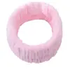 Anillo para el pelo de mujer de moda transfronterizo Banda para el pelo de maquillaje para casa Banda para el pelo semiacabada Felpa linda de color sólido Pulsera de lavado para la muñeca