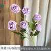 Rosa Rizada de Rama Alta de 6 Cabezas, Rosa Montaña Nevada, Accesorios para Fotografía de Bodas, Flores Artificiales, Arreglo Floral de Techo de Escenario, Flores de Seda
