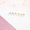 Estilo K de Pendientes Pequeños de Estudiante de Acero de Titanio con Zircón Cuadrado Simple de 3 mm Set Transfronterizo de Amazon Pendientes de Hombre Niche de Moda