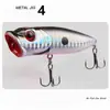Conjunto de Iscas Artificiais para Pesca em Água Salgada para Pesca de Superfície com Técnica de Arremesso Longo para Capturar Robalos