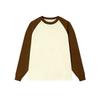 Nueva playera de algodón de 250 g de hombro a color a juego de manga larga para hombre, marca de moda, holgada, otoño, prenda exterior, top, camisa base para mujer
