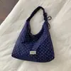 Bolso de Hombro de Estilo Coreano de Nicho con Lunares para Mujer, Bolso de Lona de Gran Capacidad, Bolso Tote, Bolso Cruzado