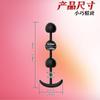 Plug anal de silicone cereja com três contas para ânus posterior plug anal de silicone portátil anal próstata masculina feminina plug anal de silicone para ânus posterior comércio exterior