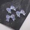 Fita Glitter Transparente Laço DIY Chaveiro Artesanal Formato de Feijão Pingente com Contas Materiais Acessórios