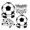 Dibujos Animados Niños Cumpleaños Ambiente Festivo Patrón de la Copa Mundial de Fútbol Suministros para Fiestas Vasos de Papel Platos de Papel Vajilla Biodegradable