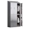 Armário de Aço Inoxidável 304, Armário de Armazenamento para Funcionários, Armário de Vestiário de 6 Portas, Armário de Dormitório de Oficina, Armário de Arquivos, Feito de Aço