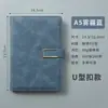 Cuaderno A5 Logo Personalizado Cuaderno Engrosado con Hebilla Reunión de Negocios Cuaderno A5 Bloc de Notas de Cuero Suave Venta al por Mayor