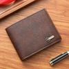 Carteira Masculina Casual de Negócios Carteira Curta de Couro Promoção Transfronteiriça Pronta Entrega Atacado Bolsa Casual Curta de Couro Atacado