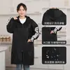 Macacão Quente Forrado com Fleece de Inverno, Anti-Manchas, Impermeável, Higiene e Limpeza, Mangas Espessas com Letras, Roupa de Trabalho para Restauração e Cozinha, Logotipo
