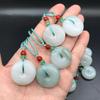 Atacado de fábrica Fornecimento ao vivo Corrente de suéter de Jade ouro natural Jade Tianshan Esmeralda fivela de segurança cartão de pendurar não importa