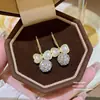 Pendientes de Moda de Aguja de Plata 925 con Cubos de Perla de Venta Caliente Pendientes Dulces de Nicho de Gama Alta Pendientes de Diseño Exquisito