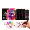 Set de marcadores acrílicos de doble punta de 72 colores, resistente al agua, para pintura a mano y garabateo DIY, adecuado para estudiantes y entusiastas del arte