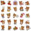 Pacote com 50 Adesivos Rilakkuma Graffiti, Adesivos de Urso Relaxante de Anime para Mala, Laptop e Agenda