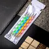 Conjunto de pincéis para nail art em estoque transfronteiriço, direto da fábrica, pincéis para nail art, ferramentas de nail art de silicone com cabeça redonda para manicures em gel