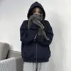 Jaqueta com zíper e capuz chique estilo americano para mulheres, coleção outono/inverno 2026, modelagem solta, moletom cardigã versátil