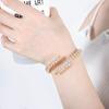 Moda transfronteiriça zircão luz de luxo diamante zircão pulseira aberta nicho feminino não-desbotamento pulseira pulseira jóias atacado
