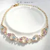 Nuevo Estilo Chino Anillo Redondo Hueco Pulsera de Flor Pequeña Esmaltada Cadena de Hoja de Flor Incrustada con Pedrería Color Multicolor Goteo de Esmalte Venta al por Mayor Directamente de Fábrica