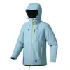 Chaqueta morada Kongshan Yu para mujer, nueva chaqueta tres en uno a prueba de viento e impermeable para personas menudas, ropa de montañismo para hombre