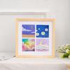 48 Jiugongge madeira maciça Photo Frame diy casal presente de casamento Set Table foto de aniversário manuscrito cem vida moldura