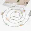 Cadena de Cintura Metálica Decorada con Conchas de Gama Alta Accesorios para Vestido de Niña Cuerda Delgada de Flor para Jeans Cinturón para Mujer