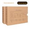 Caixa de Talões de Contabilidade Versão Horizontal A4 Caixa de Armazenamento de Talões de Contabilidade Financeira Caixa de Arquivo de Papel Kraft Espessado 31*22*5cm