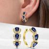 Pendientes Cao Shi Azul Klein con Circonita Nueva Accesorios Elegantes para Dama Europeos y Americanos Pendientes Estilo Revista Retro