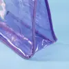 Bolsa de Mão Transparente a Laser de PVC Borda Costurada Personalizada Bolsa de Compras para Cosméticos Bolsa Personalizada de Gelatina para Embalagem de Presente