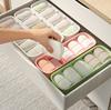 Caja de almacenamiento de ropa interior a rayas, simple y de nuevo estilo, para calcetines, para el hogar, cajón de armario, caja de almacenamiento de plástico