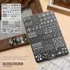Herramienta para Uñas Estampado Cuadros Placa de Acero Transferencia Copo de Nieve Invierno Gato Kt Cuadros Franceses Estampado Leopardo Patrón de Fuegos Artificiales Plantilla