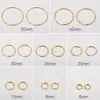 Pendientes redondos grandes pequeños lisos de oro europeos y americanos para mujer, estilo nicho, pendientes de alta calidad, simples, combinan con todo, estilo frío, moda