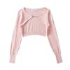 Estilo Europeo y Americano Otoño Nueva Blusa de Punto para Mujer Color Puro Ajuste Slim Ombliguera Moda Cuello Redondo Recorte Manga Larga Mujer