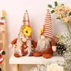 Novas Decorações de Ação de Graças Boneca Sem Rosto Duende Enfeites Festival da Colheita Girassol Bordo Boneco Rudolph