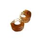 Aretes ovalados irregulares de aguja de plata chapados en oro, aretes elegantes Maillard, aretes retro de moda de alta calidad para mujer