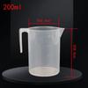 Taza medidora de plástico transparente con escala, engrosada con media asa, equipo de laboratorio para escuelas secundarias y preparatorias, taza medidora de plástico con asa