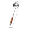 Juego de Espátulas de Acero Inoxidable 304 con Mango de Madera, Antiescaldado, Espátula de Cocina para el Hogar, Cuchara para Sopa, Colador, Utensilios de Cocina Juego de Seis Piezas al por Mayor