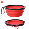Tigela Dobrável para Cães e Gatos de TPE para Viagem ao Ar Livre, Copo Tigela Portátil para Cães Pequenos, Cachorro Teddy, Tigela de Comida para Cachorro
